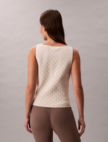 Calvin Klein - Áo Len Nữ Monogram Tank Cardigan Twinset