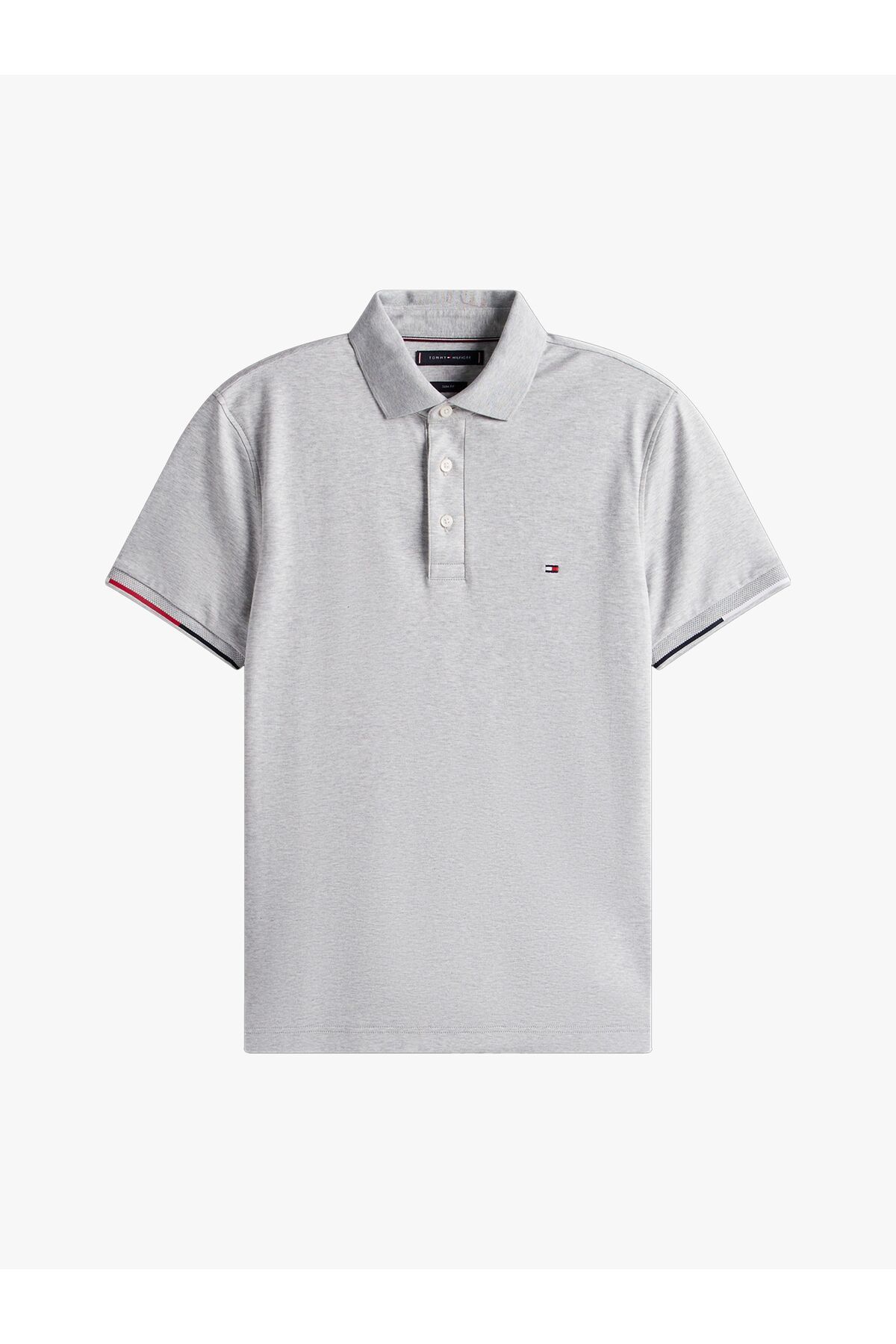 Tommy Hilfiger - Áo thun có cổ tay ngắn nam Interlock Flagcuff Slim Polo