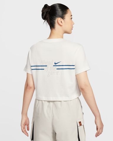 Nike - Áo tay ngắn thể thao Nữ Sportswear Club Women's Loose Cropped T-Shirt