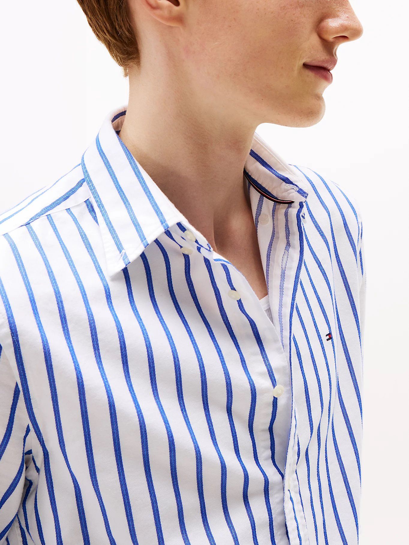 Tommy Hilfiger - Áo sơ mi tay dài nam Regular Fit Stripe Oxford Shirt