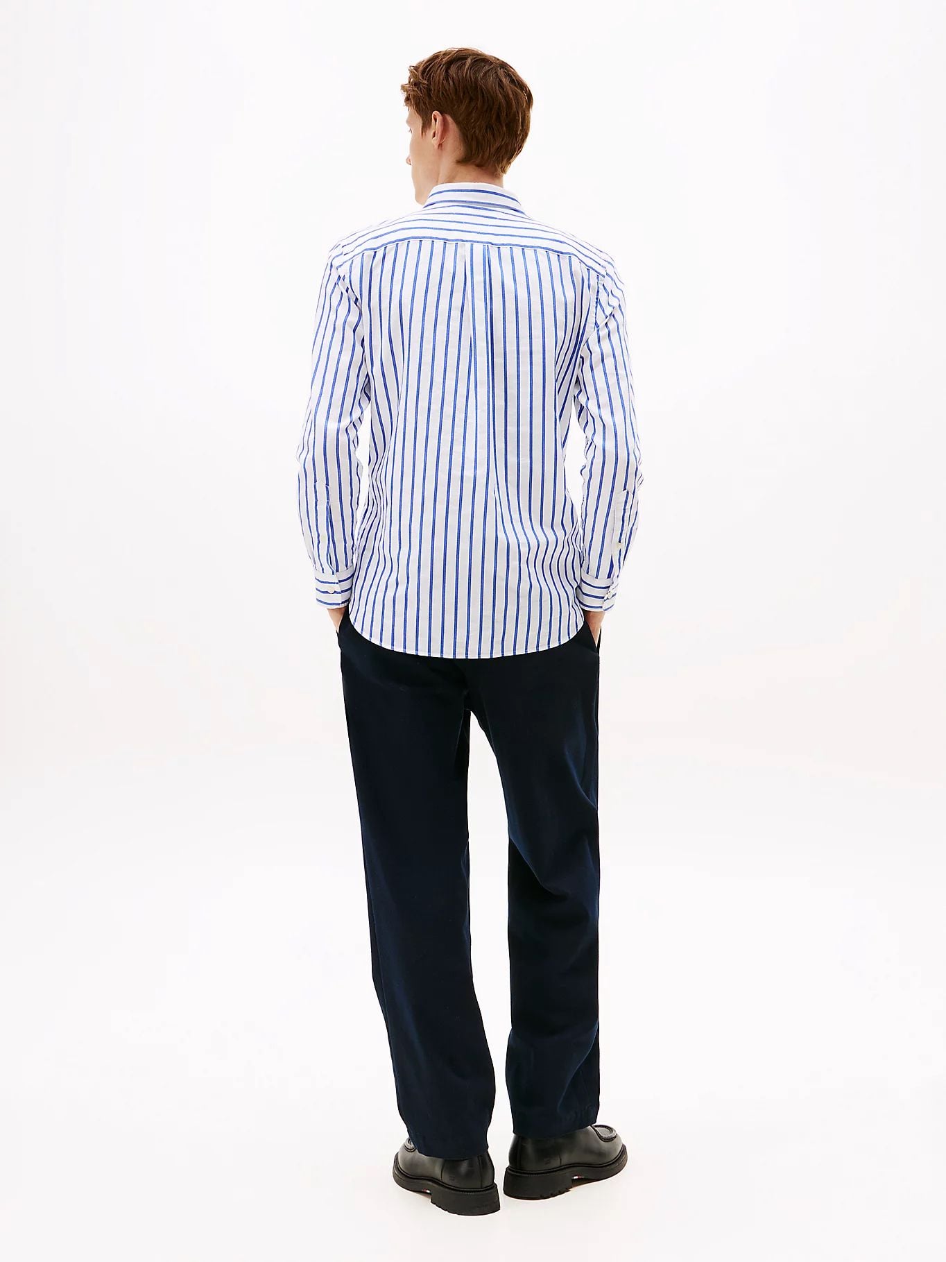 Tommy Hilfiger - Áo sơ mi tay dài nam Regular Fit Stripe Oxford Shirt