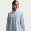 Nike - Áo Sơ Mi Nữ Chill Poplin Oversized Woven Long-Sleeve Striped Top