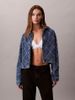 Calvin Klein - Áo khoác jeans nữ Allover Logo Denim Jacket