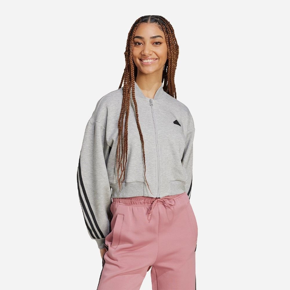 adidas - Áo khoác thời trang Nữ Women's Adidas Future Icons 3-Stripes Bomber Jacket - Gray