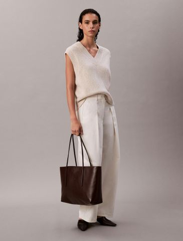 Calvin Klein - Túi xách nữ Allover Monogram Logo Tote Bag with Pouch - 4
