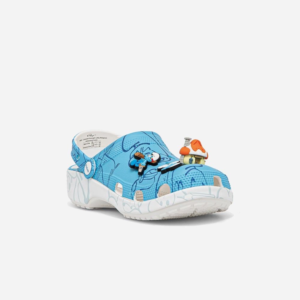 Crocs - Xăng đan nam nữ Unisex Smurfs Classic Clog