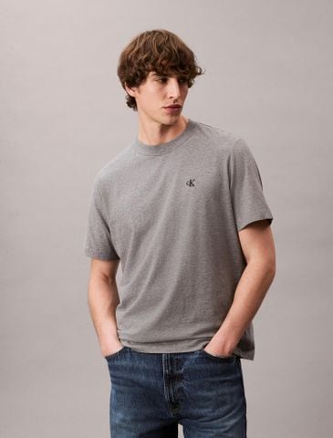 Calvin Klein - Áo phông thời trang nam Embroidered Monogram Logo Relaxed T-Shirt