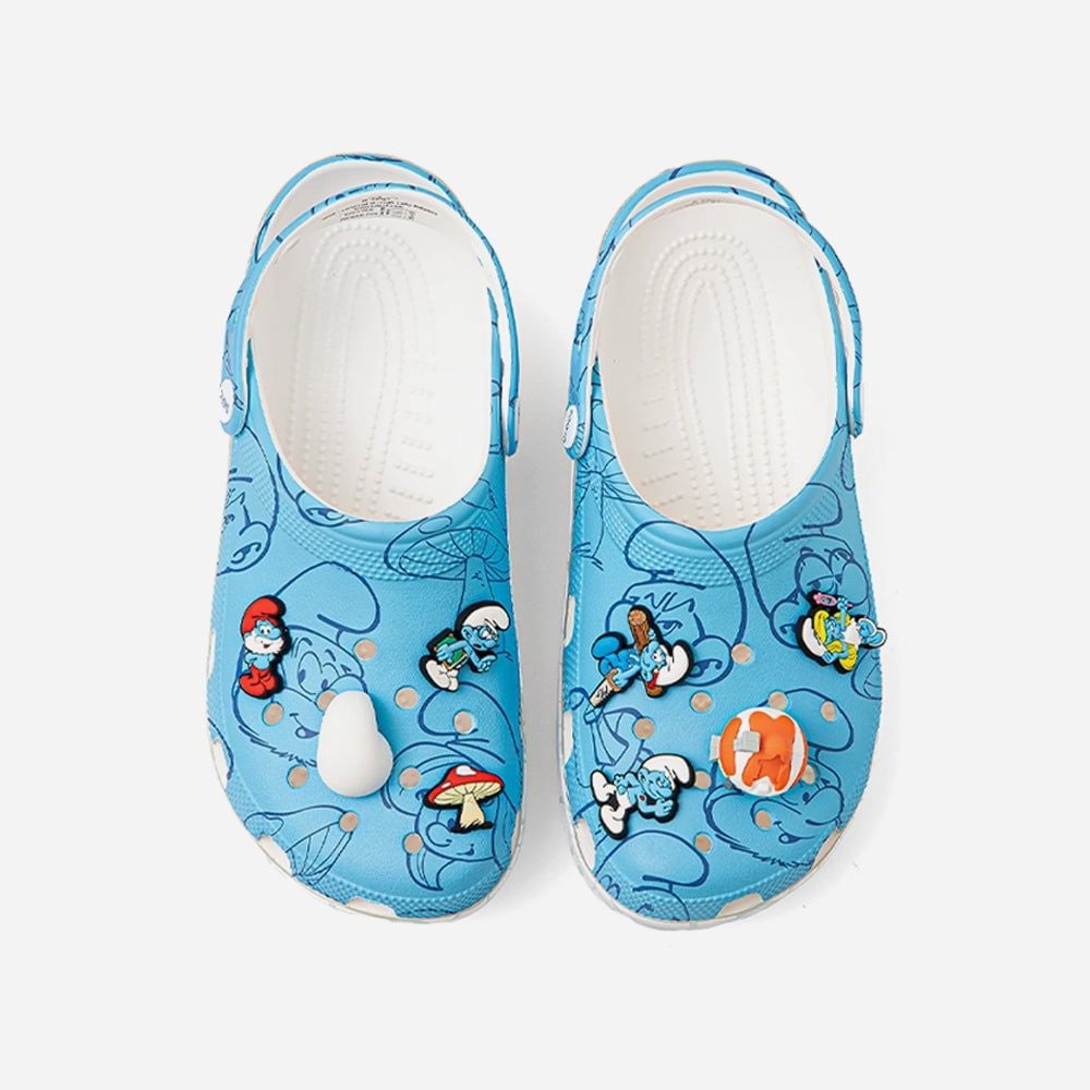Crocs - Xăng đan nam nữ Unisex Smurfs Classic Clog