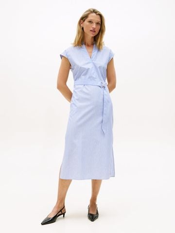 Tommy Hilfiger - Đầm nữ Poplin Belted Midi Dress