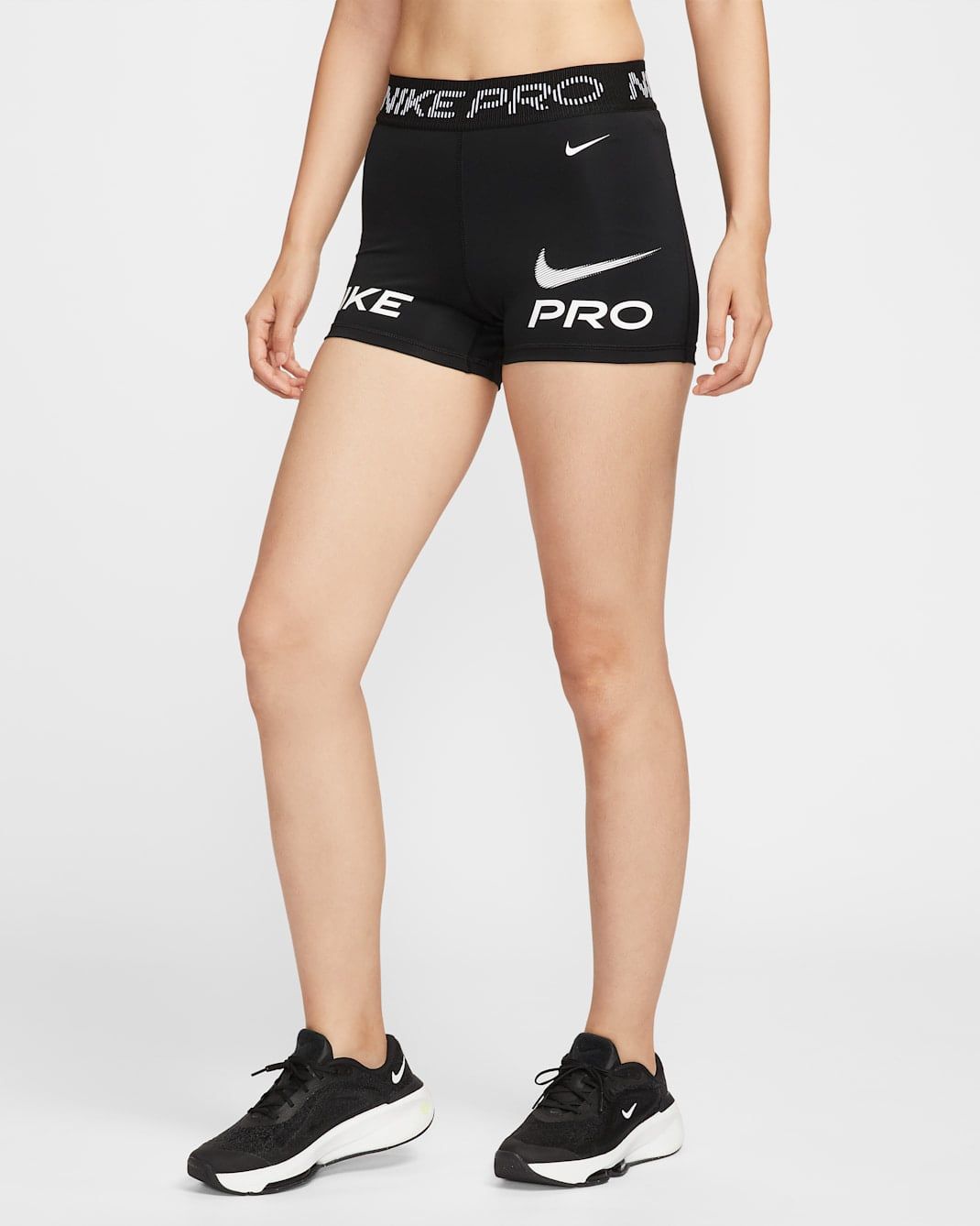 Nike - Quần ngắn ống bó thể thao Nữ Nike Pro Women's Mid-Rise 3
