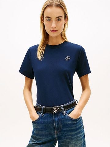 Tommy Hilfiger - Áo Thun Tay Ngắn Nữ TH Script Regular Crew Neck Short Sleeve Tee