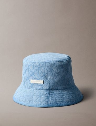 Calvin Klein - Nón rộng vành nữ Burnout Emblem Logo Bucket Hat