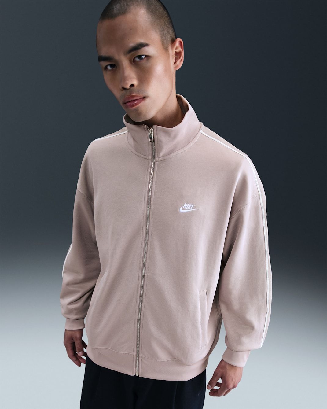 Nike - Áo khoác nỉ thể thao Nam Club Men's Oversized Knit Tracksuit Jacket