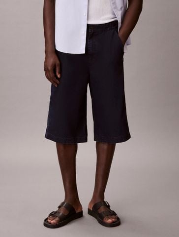 Calvin Klein - Quần jeans Ngắn Nam Lightweight Indigo Denim Long Shorts