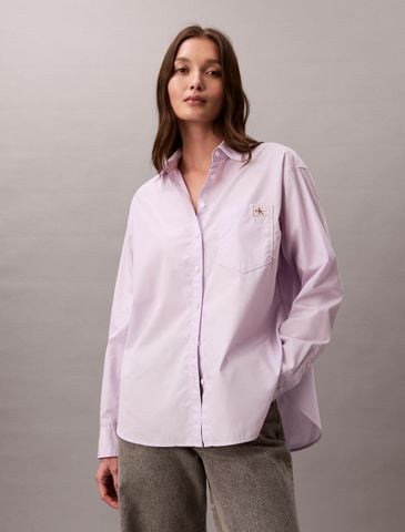 Calvin Klein - Áo Sơ Mi Nữ Relaxed Cotton Poplin Shirt