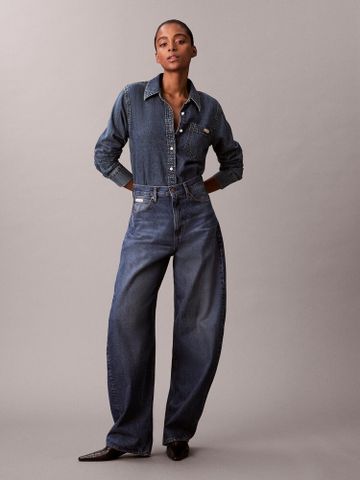 Calvin Klein - Quần Jean Dài Nữ Extreme Barrel Jeans