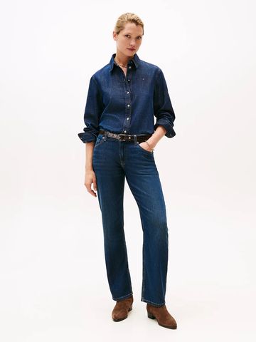 Tommy Hilfiger - Quần jeans dài nữ High Rise Straight Leg Jeans