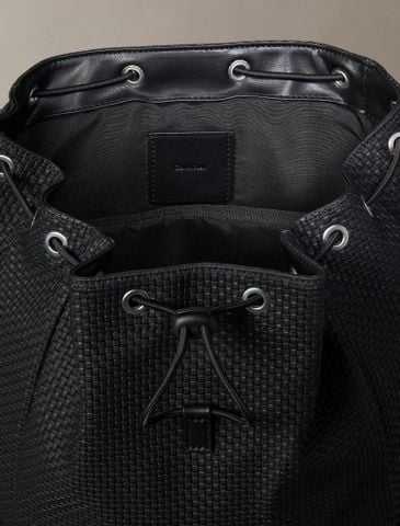 Calvin Klein - Balo nam Embossed Woven Flap Backpack - 3