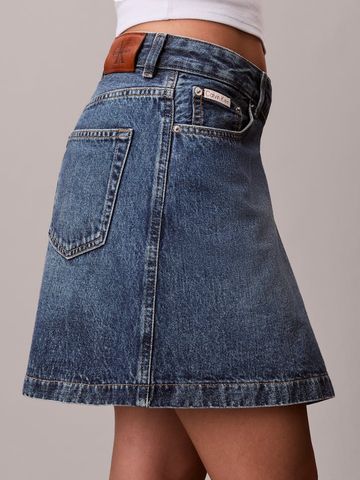 Calvin Klein - Váy jeans nữ Denim Mini Wrap Skirt