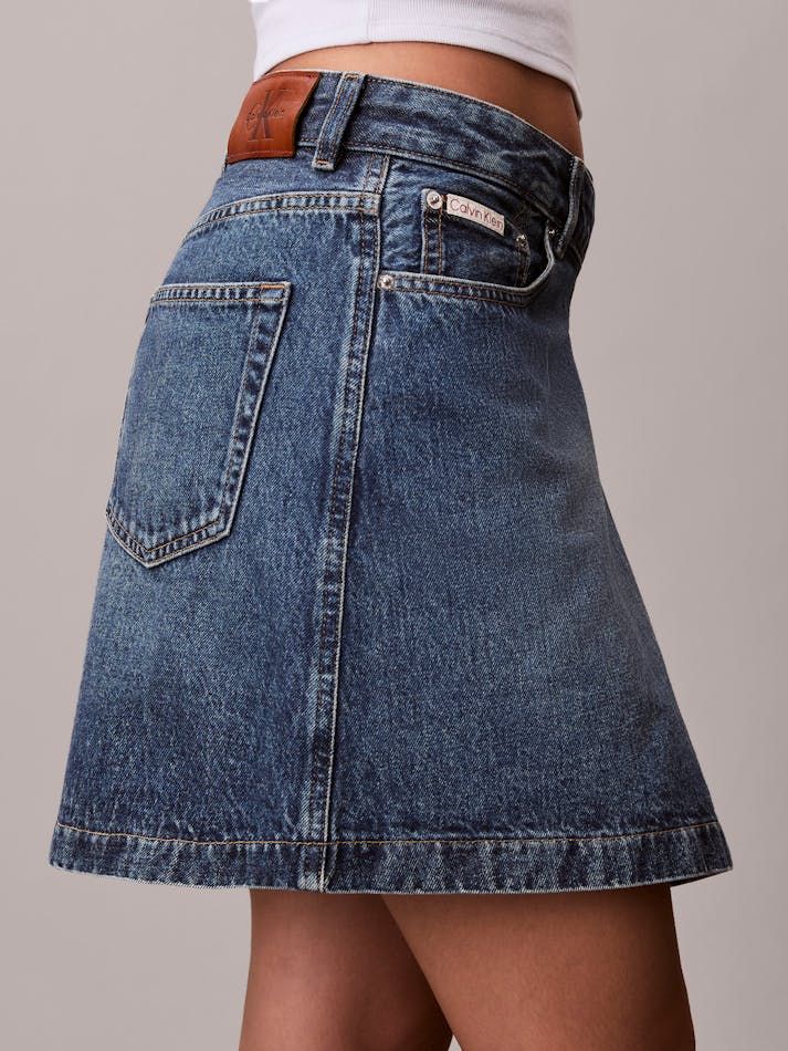 Calvin Klein - Váy jeans nữ Denim Mini Wrap Skirt