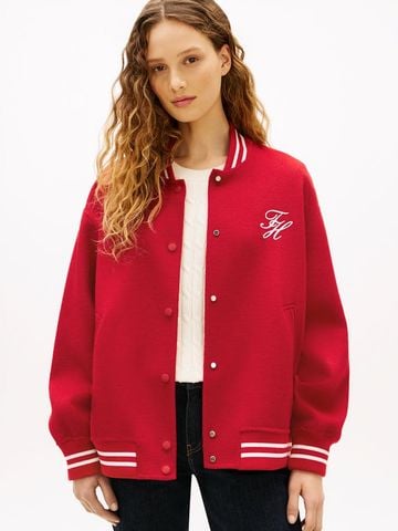 Tommy Hilfiger - Áo Bomber Nữ DF Wool Varsity Bomber