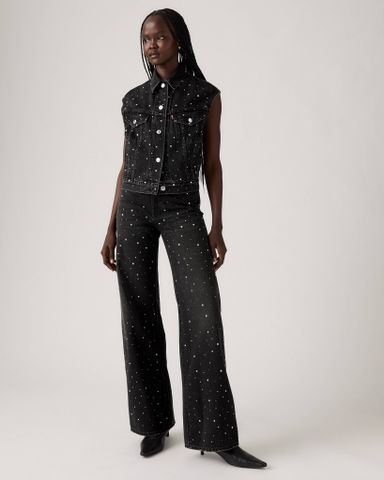 Levi's - Quần dài jean ống rộng nữ Ribcage Wide Leg Jeans - Black