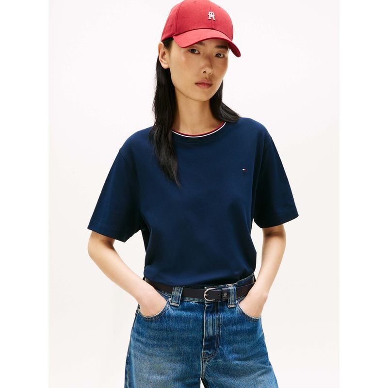 Tommy Hilfiger - Áo thun tay ngắn nữ TH Pique Slim Tee