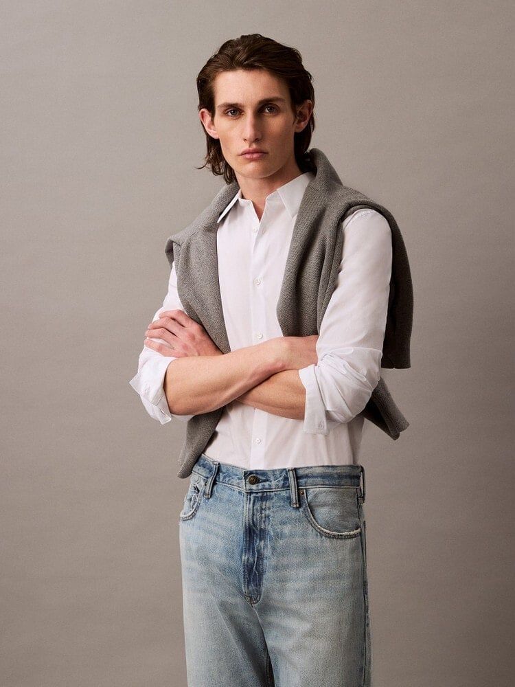 Calvin Klein - Áo sơ mi tay dài nam Slim Stretch Button-Down Shirt