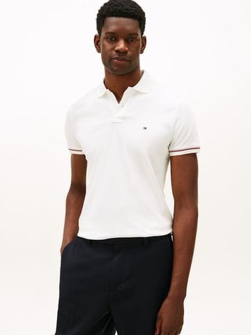 Tommy Hilfiger - Áo Thun Có Cổ Nam Liquid Cotton Red White Blue Cuff Slim Polo