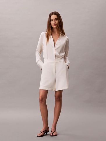 Calvin Klein - Quần Ngắn Nữ Heavy Textured Shine Easy Short