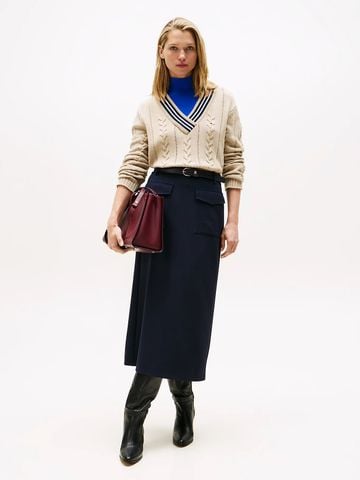 Tommy Hilfiger - Váy nữ Punto Tailored Midi Skirt