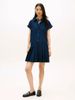 Tommy Hilfiger - Đầm Tay Ngắn Nữ Gold-Tone Button Relaxed Mini Shirt Dress
