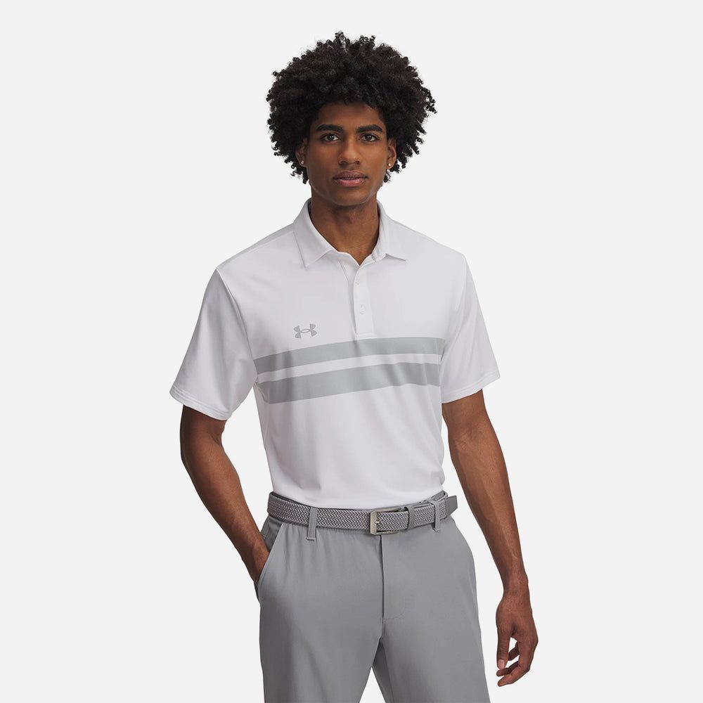 Under Armour - Áo thun có cổ nam Drive Team Dual Stripe Golf Polo