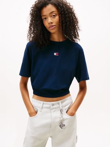Tommy Hilfiger - Áo Thun Tay Ngắn Nữ Boxy Badge Cotton Tee
