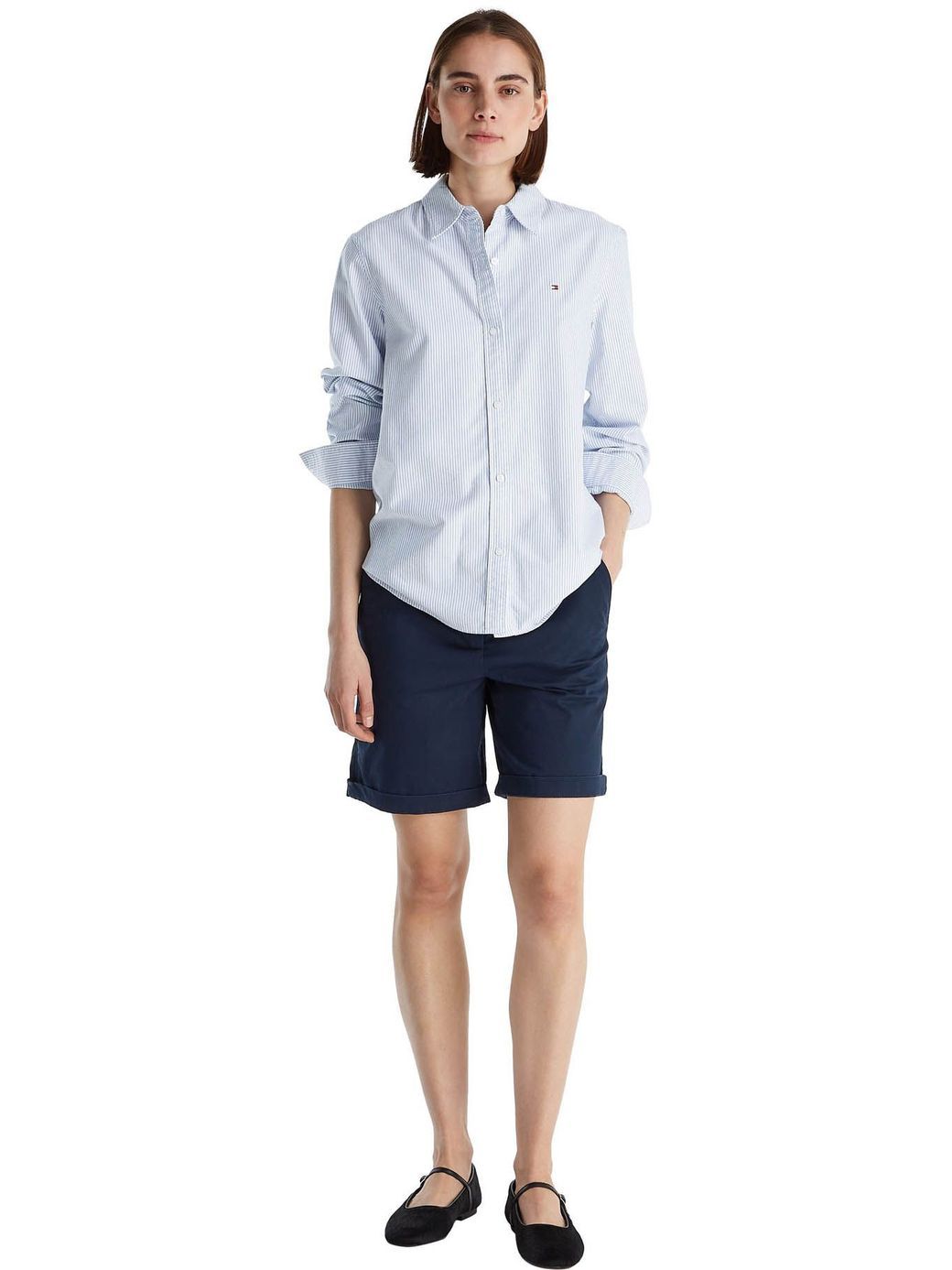 Tommy Hilfiger - Quần ngắn nữ Cotton Twill Slim Short