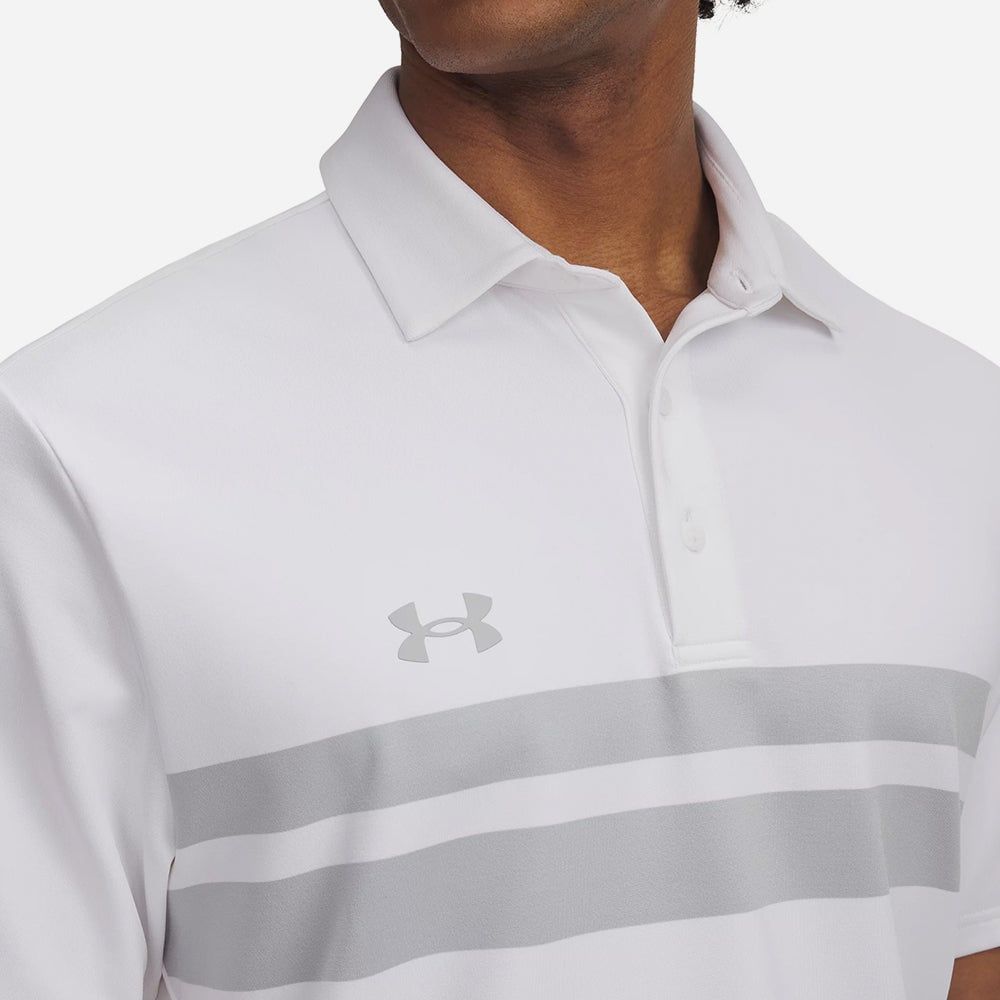 Under Armour - Áo thun có cổ nam Drive Team Dual Stripe Golf Polo