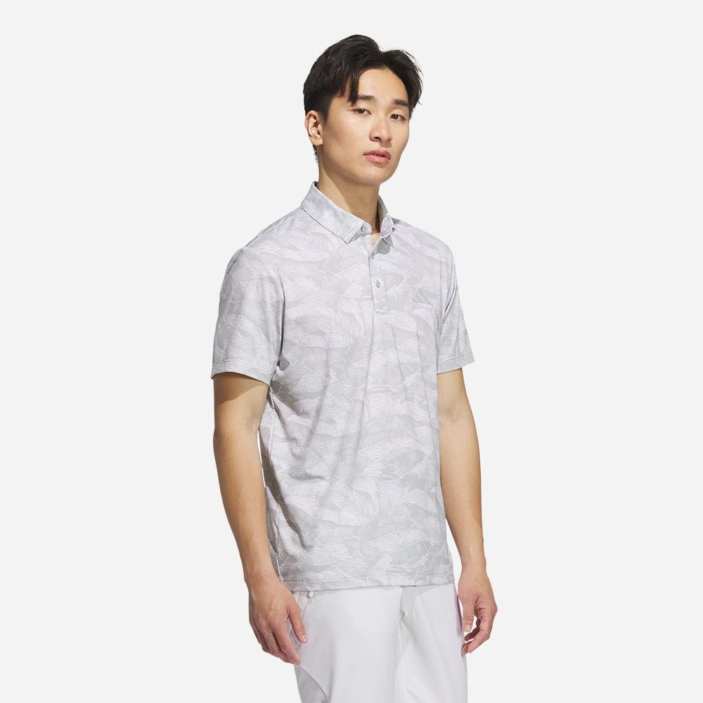 adidas - Áo thun có cổ đánh gôn Nam Men's Adidas Ultimate365 Graphic Allover Print Golf Polo - Gray