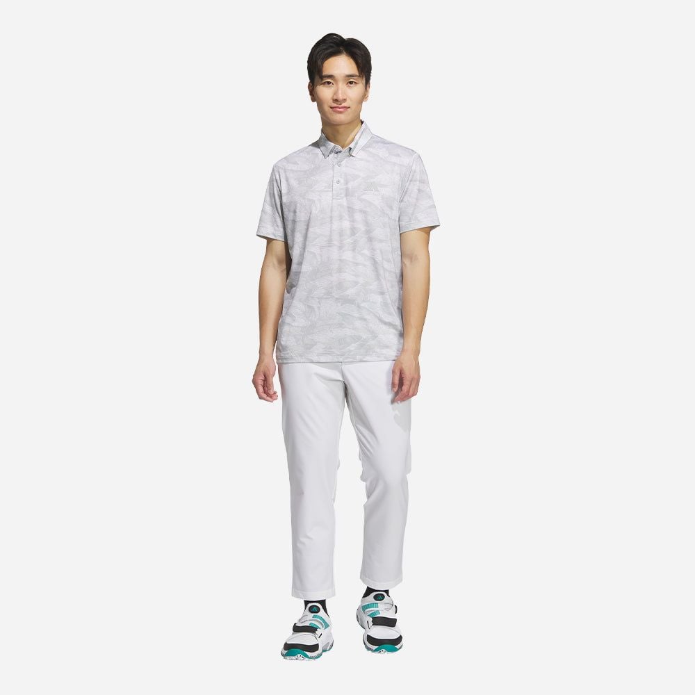 adidas - Áo thun có cổ đánh gôn Nam Men's Adidas Ultimate365 Graphic Allover Print Golf Polo - Gray