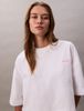 Calvin Klein - Áo thun thời trang nữ Jersey Cropped Boxy Tee