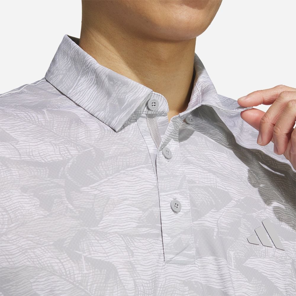 adidas - Áo thun có cổ đánh gôn Nam Men's Adidas Ultimate365 Graphic Allover Print Golf Polo - Gray