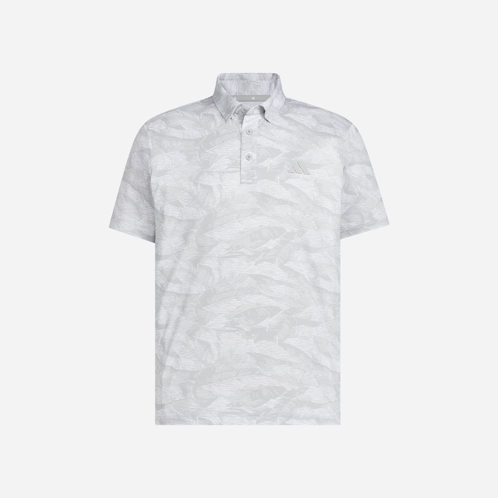 adidas - Áo thun có cổ đánh gôn Nam Men's Adidas Ultimate365 Graphic Allover Print Golf Polo - Gray