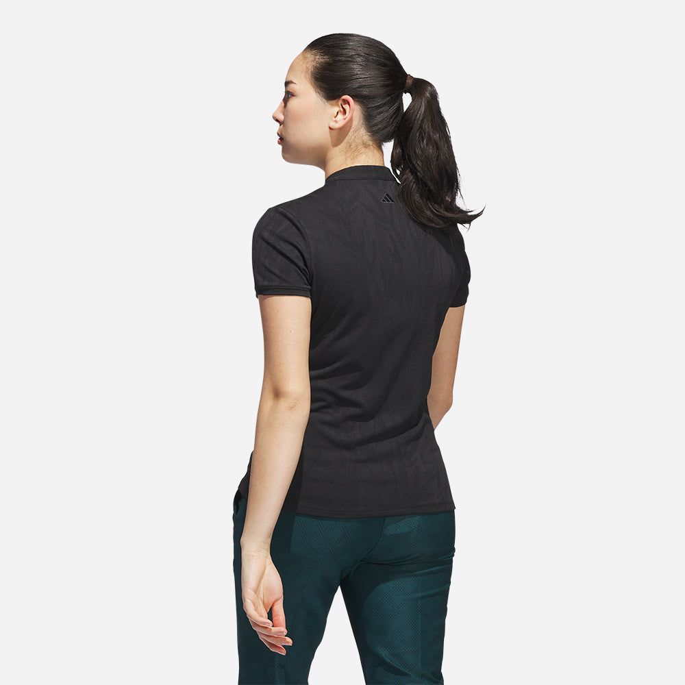 adidas - Áo thun có cổ đánh gôn Nữ Women's Adidas Go-To Jacquard Golf Polo - Black