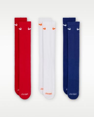 Nike - Vớ Tập Luyện Nam Everyday Plus Cushioned Crew (3 Đôi)