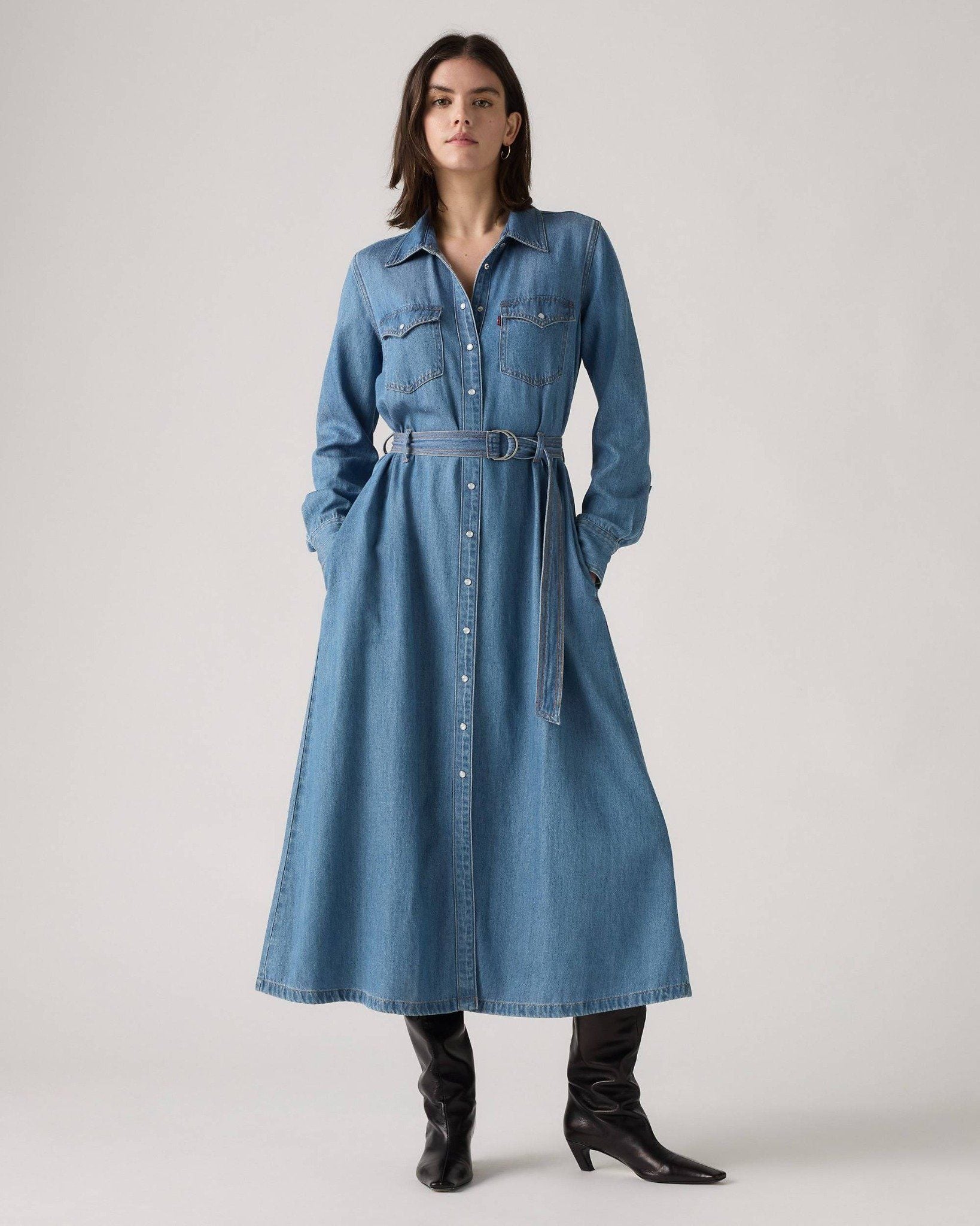 Levi's - Đầm nữ Quincey Long Sleeve Maxi Dress