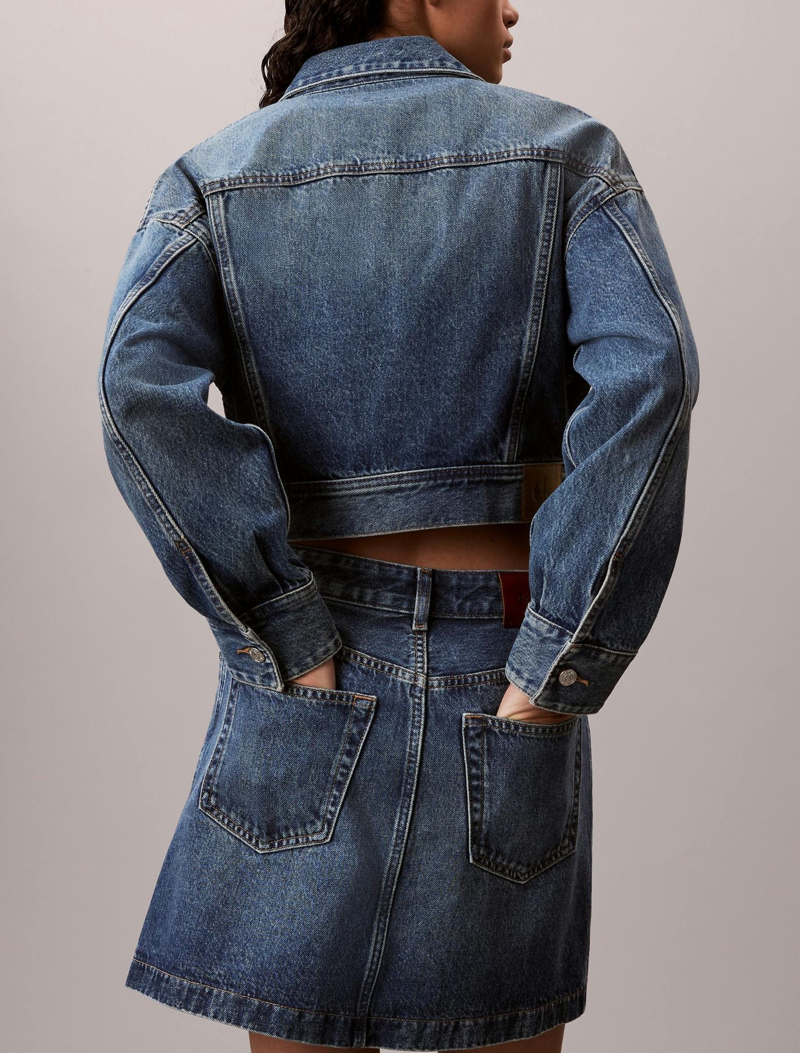 Calvin Klein - Váy jeans nữ Denim Mini Wrap Skirt