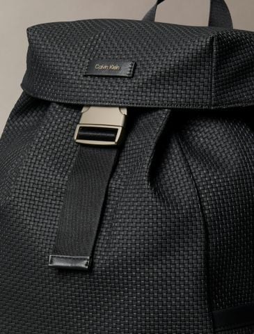 Calvin Klein - Balo nam Embossed Woven Flap Backpack - 2