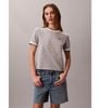Calvin Klein - Áo Thun Tay Ngắn Nữ Monogram Stripe Trim Tee