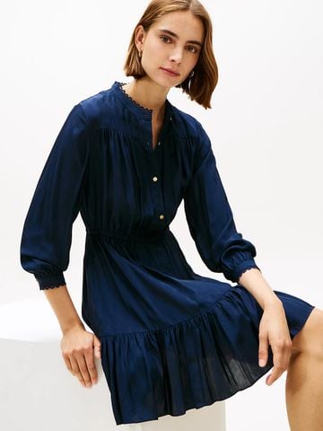 Tommy Hilfiger - Đầm nữ Diamond Flag Jacquard Tiered Mini Dress