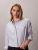 Calvin Klein - Áo Sơ Mi Nữ Cropped Cotton Poplin Stripe Shirt