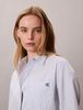 Calvin Klein - Áo Sơ Mi Nữ Cropped Cotton Poplin Stripe Shirt